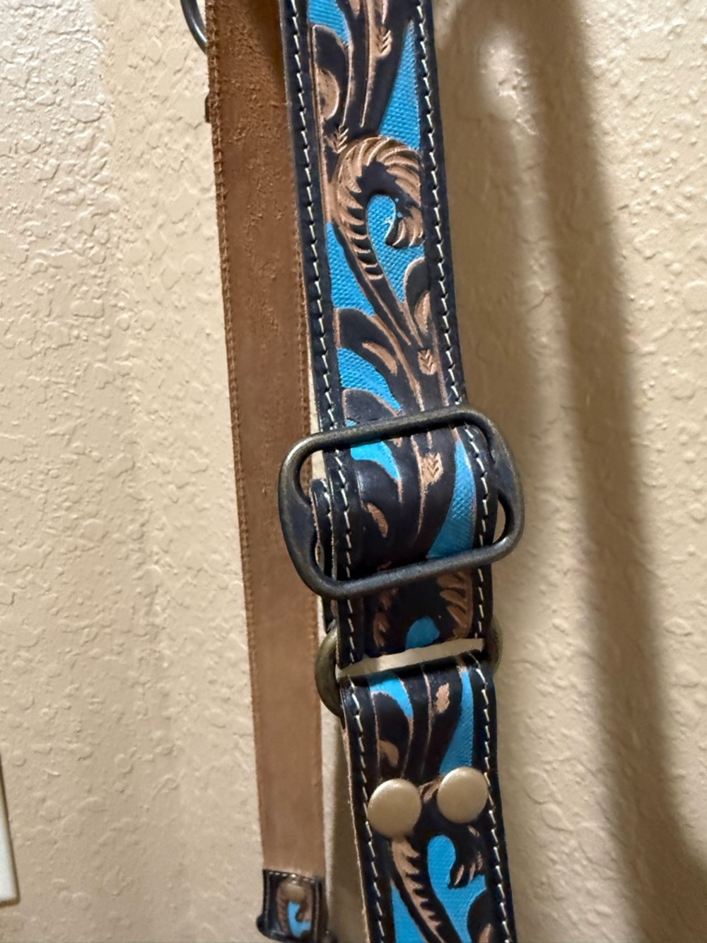 Myra Bag Black & Turquoise Cowhide Fringe Crossbody - Picture 4 of 6